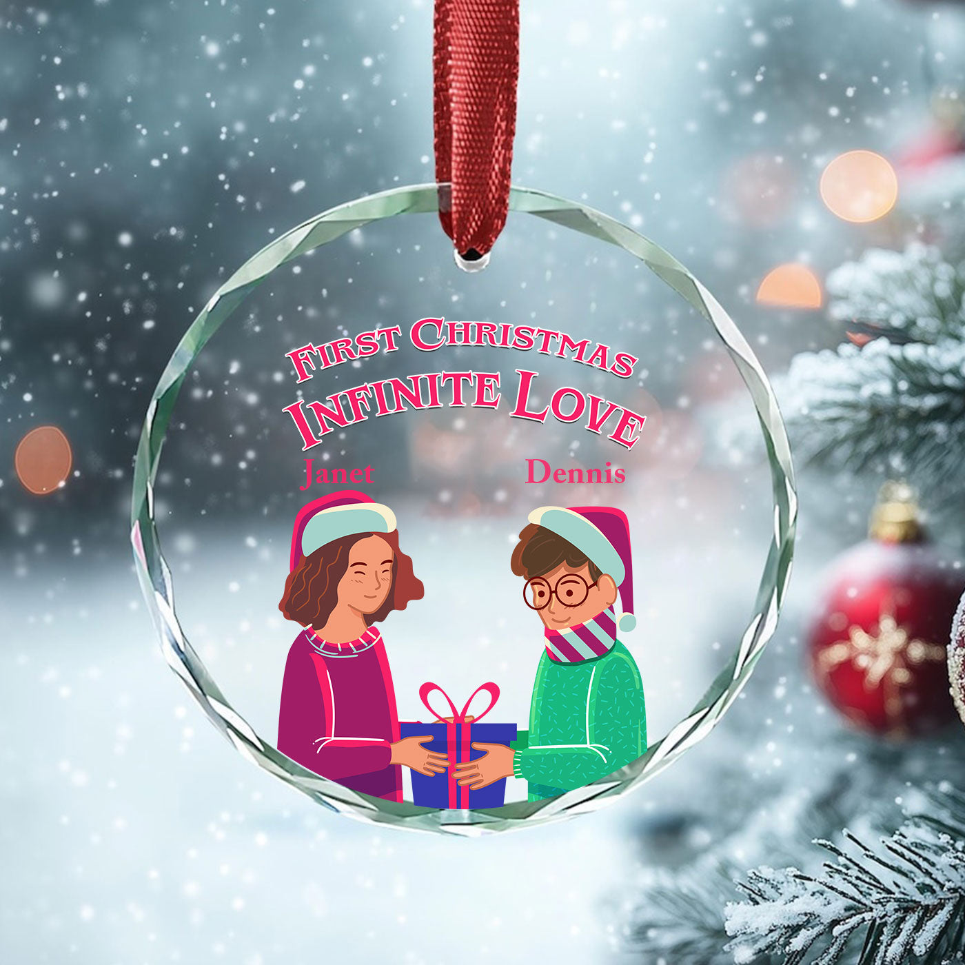 Infinite Love First Christmas | Celebrate a Season of Togetherness | Glass Ornament